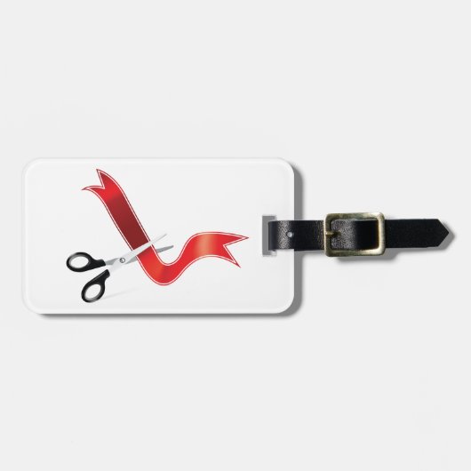 Grand Opening Celebration Schaar Snijlint Bagagelabel (Voorkant horizontaal)