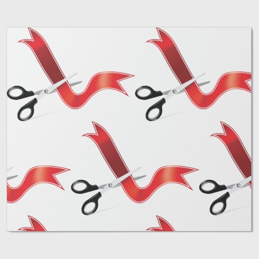 Grand Opening Celebration Schaar Snijlint Cadeaupapier (Vlak)