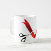 Grand Opening Celebration Schaar Snijlint Koffiemok (Voorkant links)