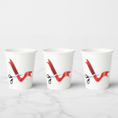 Grand Opening Celebration Schaar Snijlint Papieren Bekers