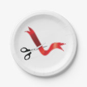 Grand Opening Celebration Schaar Snijlint Papieren Bordje (Voorkant)