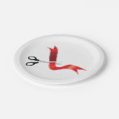 Grand Opening Celebration Schaar Snijlint Papieren Bordje (Gekanteld)