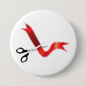 Grand Opening Celebration Schaar Snijlint Ronde Button 7,6 Cm (Voorkant)