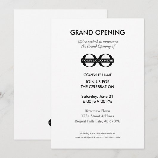 Grand Opening Celebration Uitnodiging om mee te do (Voorkant / Achterkant)