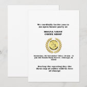 Grand Opening Coffee House uitnodiging (Voorkant / Achterkant)