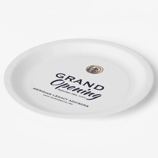 Grand Opening Event Paper Borden Papieren Bordje (Gekanteld)
