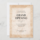 Grand Opening Event | Stijlvolle marmeren achtergr Kaart (Voorkant)