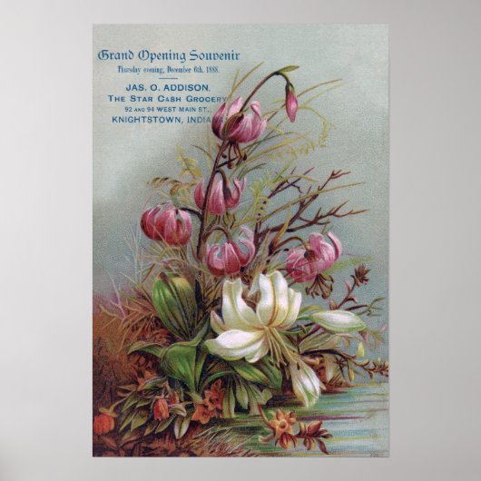 Grand Opening Flowers Knachtstown, Indiana Poster (Voorkant)