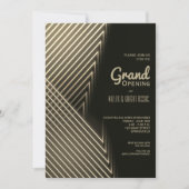 Grand Opening Gold Neon Licht Uitnodigingen (Voorkant)