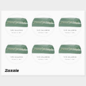 Grand Opening Green Ribbon Ronde Sticker (Vel)