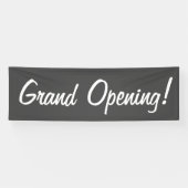 Grand Opening Grijs & Wit Promotiebedrijf Spandoek (Horizontaal)