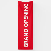 Grand Opening Helder Rood en Wit Spandoek (Verticaal)