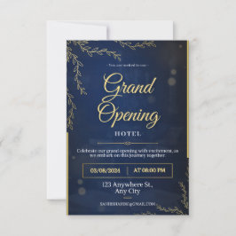 grand opening hotel uitnodiging Flat Kaart
