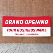 Grand Opening l Rood & Wit Business Sign Banner