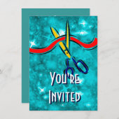 Grand Opening Lancering Blauwe Partij Kaart (Voorkant / Achterkant)