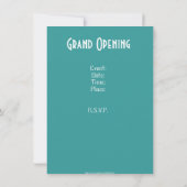 Grand Opening Lancering Blauwe Partij Kaart (Achterkant)