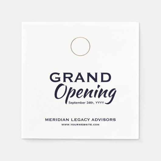 Grand Opening Launch Event Servetten met Logo (Voorkant)