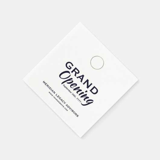 Grand Opening Launch Event Servetten met Logo (Hoek)