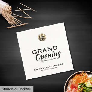 Grand Opening Launch Event Servetten met Logo