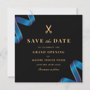 Grand Opening Lintdoorsnijden Bewaar de Datum Kaar Save The Date
