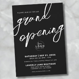 Grand Opening Logo Elegant Business Kaart