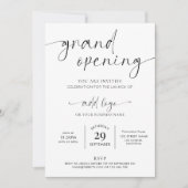 Grand Opening Logo minimalistisch zwart-wit Kaart (Voorkant)