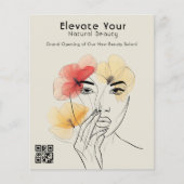 Grand Opening Minimal Flowers Beauty Brochure (Voorkant)