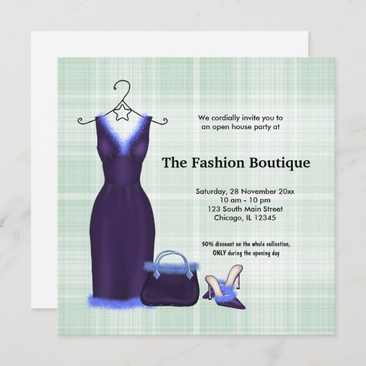 Grand Opening Mode zaken Kaart (Voorkant / Achterkant)