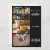 Grand Opening Modern Black Business Logo QR-code Kaart (Achterkant)