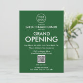 Grand Opening Modern Green Business Logo QR-code Kaart (Staand voorkant)