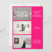 Grand Opening Modern Magenta Business Logo QR-code Kaart (Achterkant)