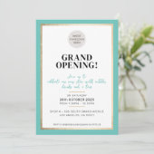GRAND OPENING modern minimal logo mint groen goud Kaart (Staand voorkant)
