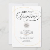 GRAND OPENING modern minimalistisch zakelijk zwart Kaart (Voorkant)