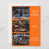 Grand Opening Modern Oranje Zakelijk Logo QR Code Kaart (Achterkant)