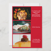 Grand Opening Modern Red Business Logo QR-code Kaart (Achterkant)