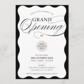 GRAND OPENING modern zakelijk evenement zwarte gol Kaart (Voorkant)
