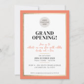 GRAND OPENING moderne minimal logo store perzik Kaart (Voorkant)