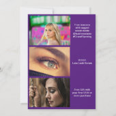 Grand Opening Moderne Paarse Business Logo QR Code Kaart (Achterkant)