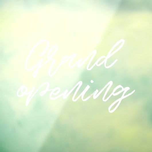 Grand opening moderne typografie winkelpui raamsticker (Vel 3)