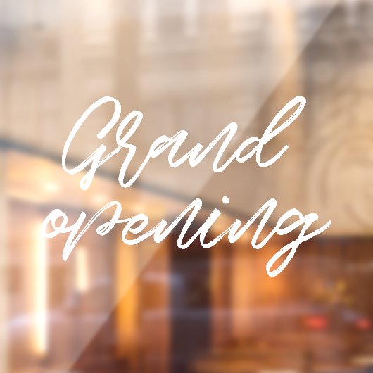 Grand opening moderne typografie winkelpui raamsticker (Vel 2)