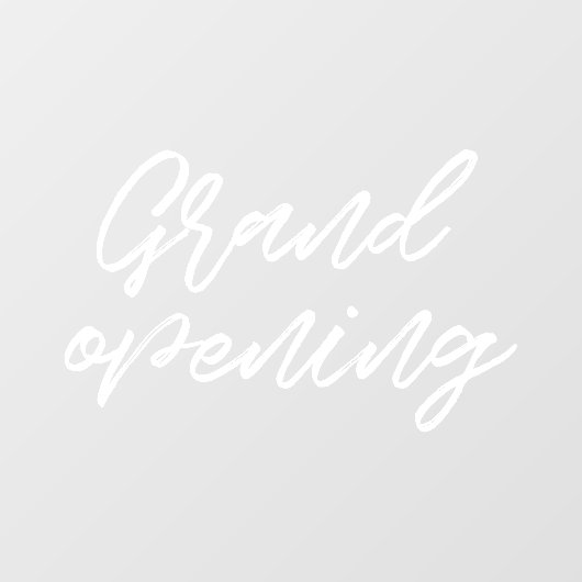 Grand opening moderne typografie winkelpui raamsticker (Vel)
