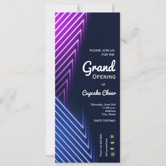 Grand Opening Neon Kaart (Voorkant)