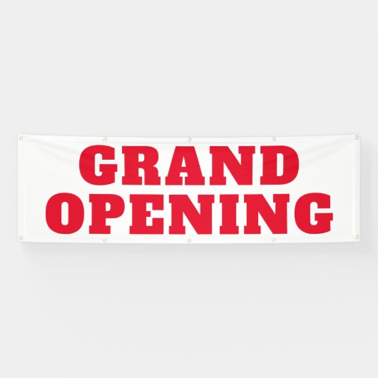 Grand Opening Nieuwe Zakelijke Rode Tekst Groot Spandoek (Horizontaal)