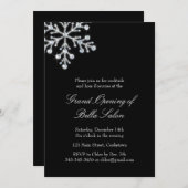 Grand Opening Offset Crystal Snowflake (zwart) Kaart (Voorkant / Achterkant)