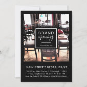 Grand Opening Photo Black and White Restaurant Kaart (Voorkant)