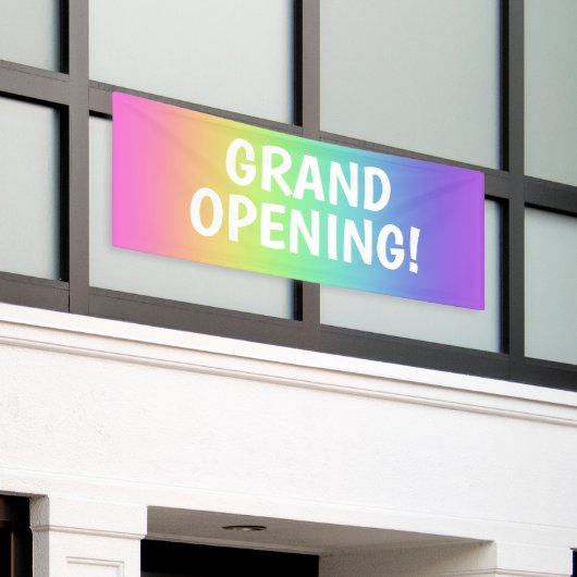 GRAND OPENING Rainbow Banner (Buitenkant Gebouw)