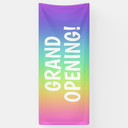 GRAND OPENING Rainbow Banner (Verticaal)