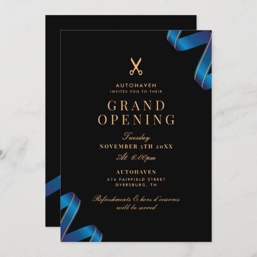 Grand Opening Ribbon Cutting Ceremony Kaart (Voorkant / Achterkant)
