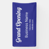Grand Opening Script Bedrijfsnaam Telefoon No. Blu Spandoek (Verticaal)