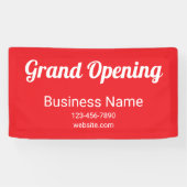 Grand Opening Script Bedrijfsnaam Telefoon Nr. Roo Spandoek (Horizontaal)
